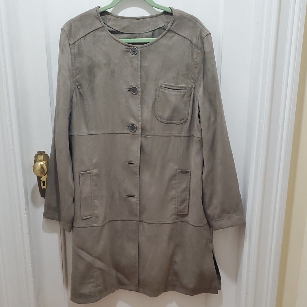 Faux Suede Coat.